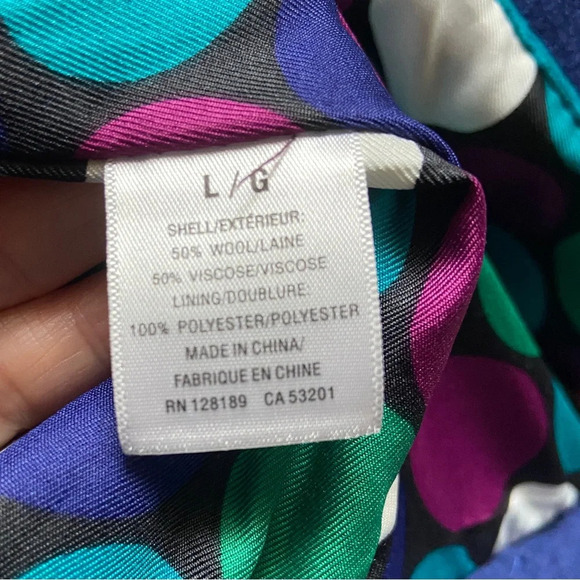 Aero wool blend double breasted button pea coat  Sz L - Picture 8 of 12